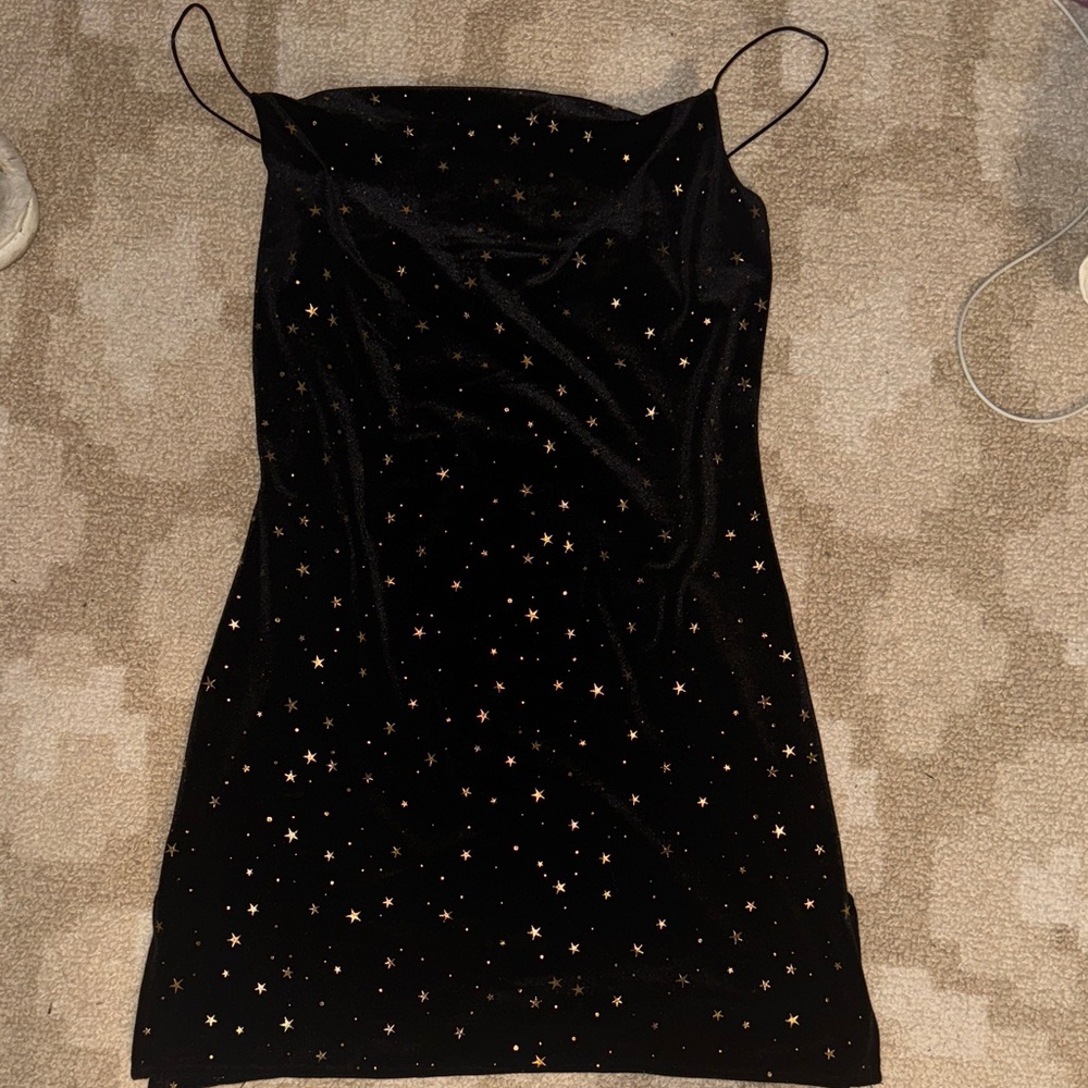 Black And Gold Starry Dress